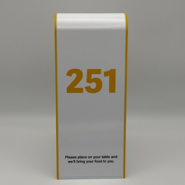 Table Service Tent Cards - Pack of 5